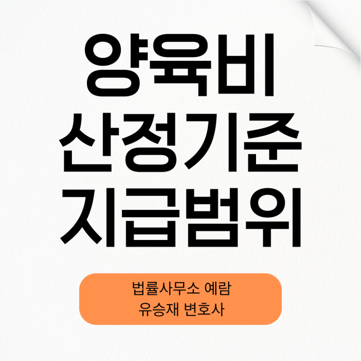  이혼 시 양육비 산정 기준과 지급 범위, 완벽 정리