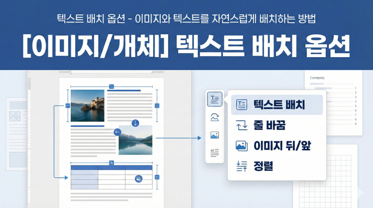  [Word 이미지/개체] 텍스트 배치 옵션 - 이미지와 텍스트를 자연스럽게 배치하는 방법