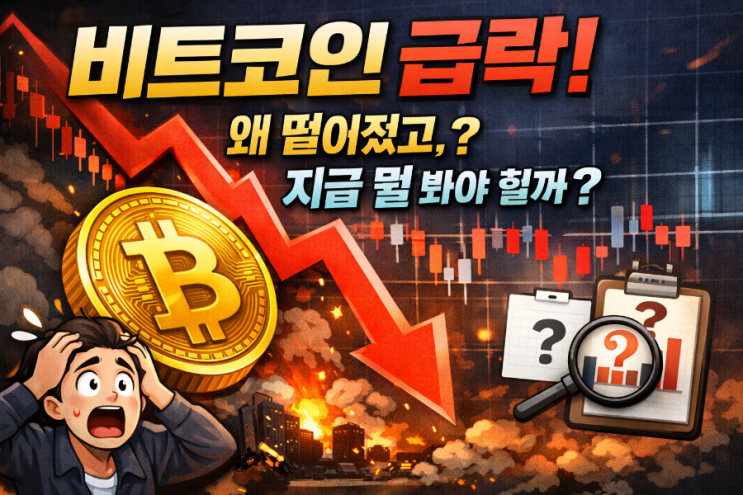  비트코인 급락 정리: “왜 떨어졌고, 지금 뭘 봐야 할까?” 