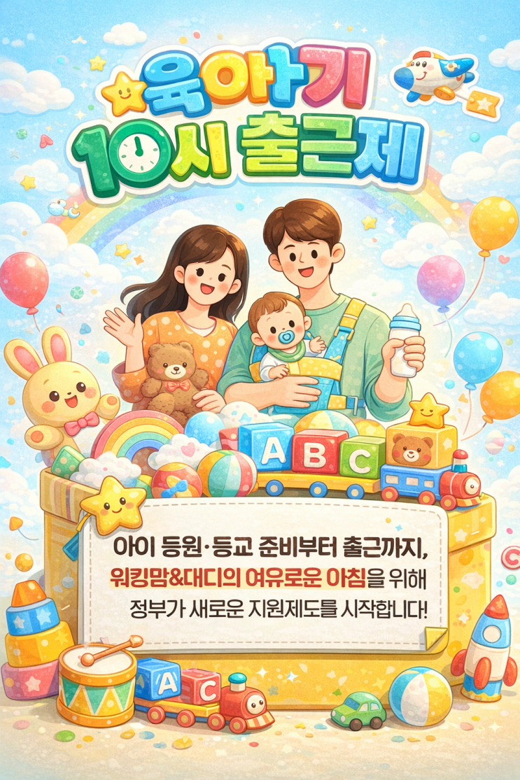  육아 10시 출근제 2026년 이렇게 달라집니다! 총정리