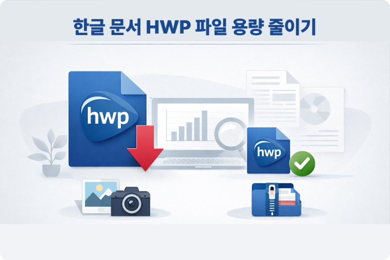 한글 문서 HWP 파일 용량 줄이기, 2가지 기능으로 해결