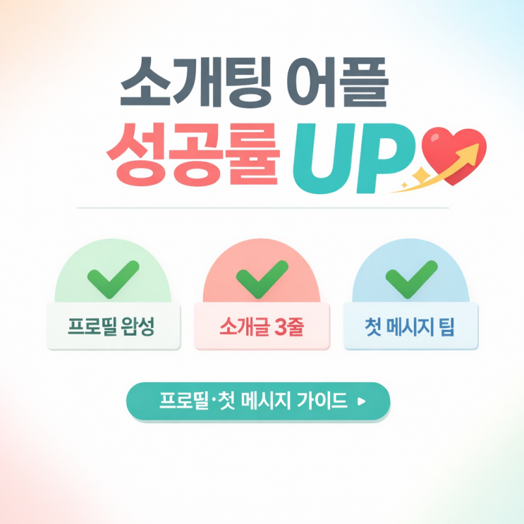  소개팅 어플 성공률을 올리는 프로필 작성법 & 첫 메시지 가이드 (바로 복붙 가능)