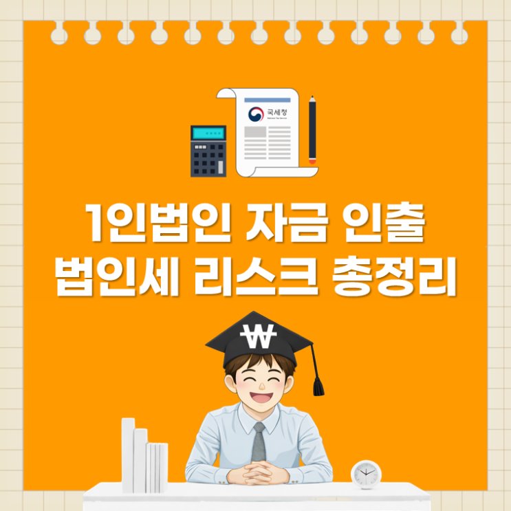  1인법인 자금 인출, 법인세 리스크 총정리