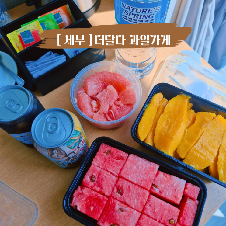  아이랑 세부여행 뉴타운 머큐어호텔막탄 과일배달 세부과일가게 더달다