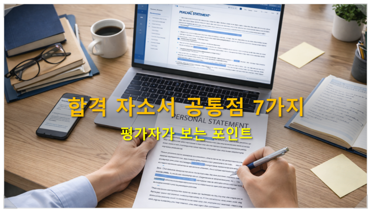  합격 자소서 공통점 7가지 평가자가 보는 포인트