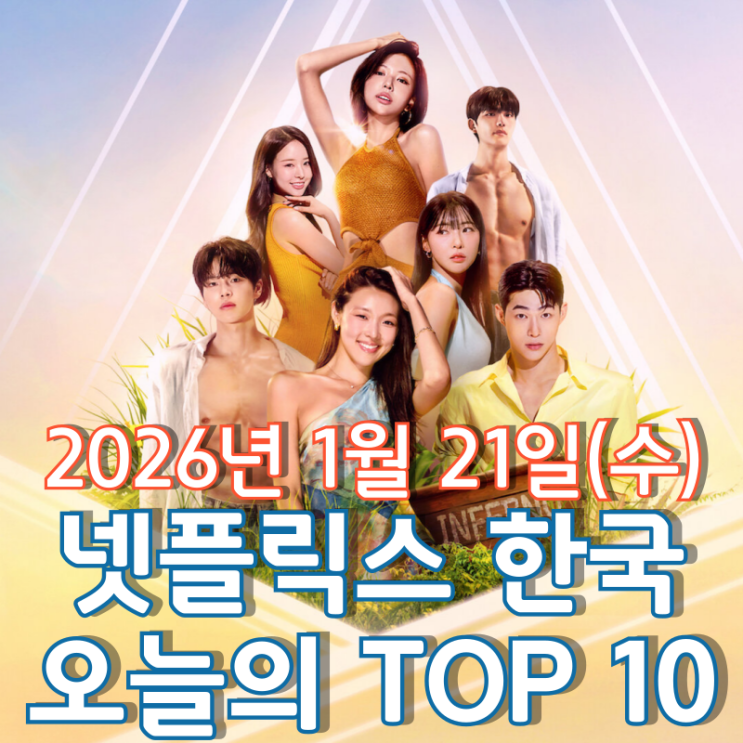  [넷플릭스 한국] 오늘의 TOP 10 - 2026년 1월 21일(수)