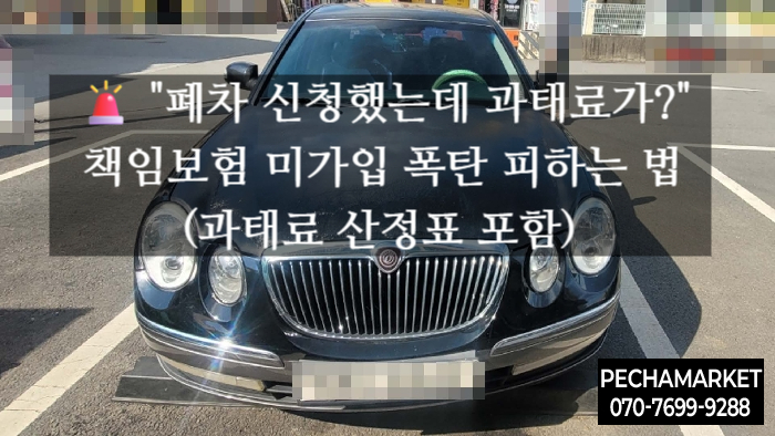   "폐차 신청했는데 과태료가?" 책임보험 미가입 폭탄 피하는 법 (과태료 산정표 포함)