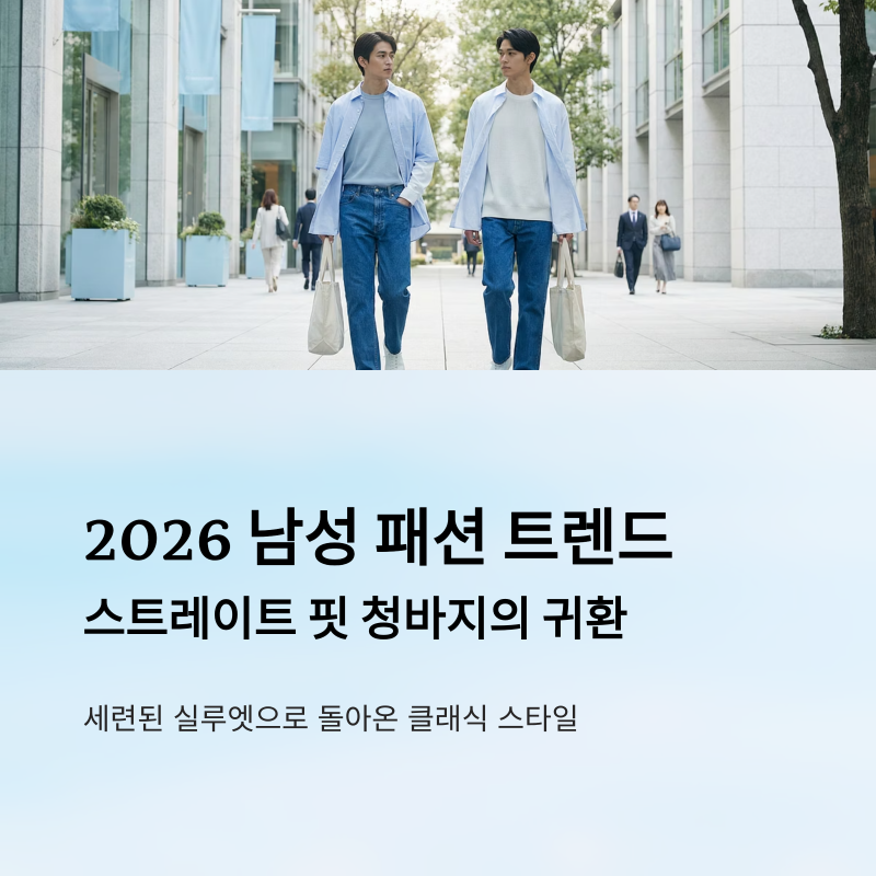 [2026 트렌드] 남자 스트레이트진 코디 & 브랜드 추천 (게스 GUESS)