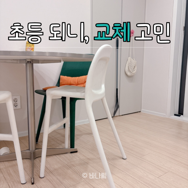 이케아 우르반 어린이 식탁의자 우리 집 실사용: 초등 되니 결국 교체 고민