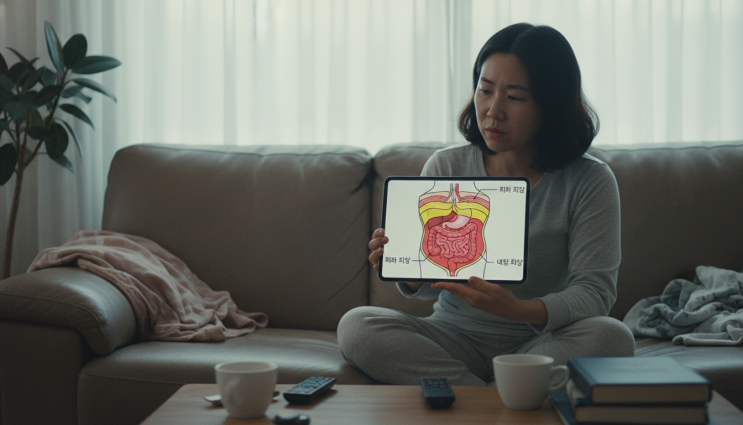  40대 마른 비만의 정체: 내장지방을 태우는 12시간 공복 공식