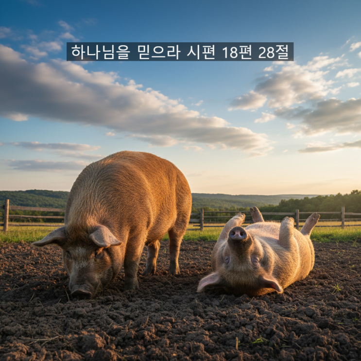  하나님을 믿으라 시편 18편 28절