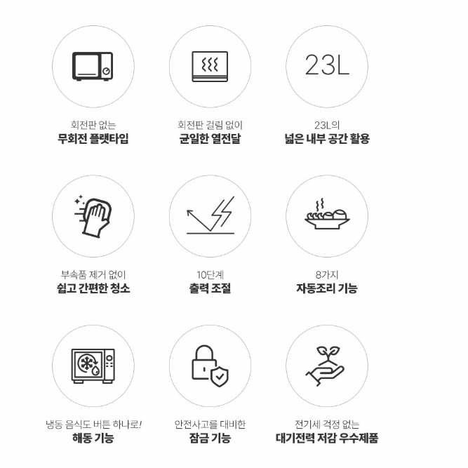 매직쉐프 전자레인지 23L 대용량 무회전 렌지 추천 후기
