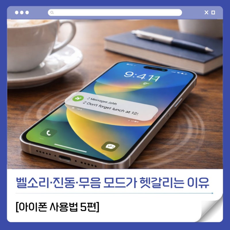 [아이폰 사용법 5편] 벨소리·진동·무음 모드가 헷갈리는 이유 - 상태 개념으로 이해하는 사....