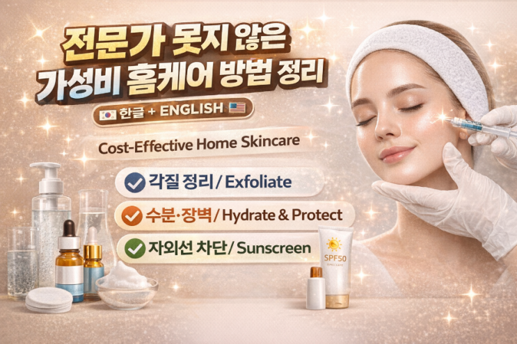  전문가 못지 않은 가성비 홈케어 방법 정리  (영문 버전 포함)