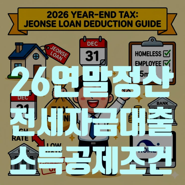  [2026 연말정산] 전세자금대출 소득공제 조건 총정리 (대환대출 가능!)