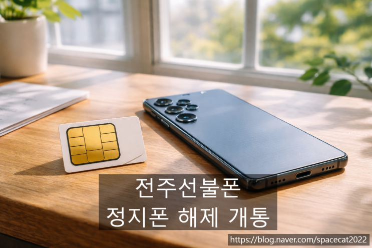  전주선불폰 개통으로 정지폰 해제하여 사용하기