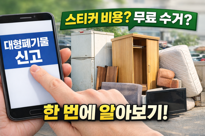 평택시 대형폐기물 어떻게 버려야 할까? 스티커 가격부터 무료수거까지 한 번에 정리