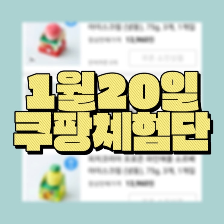  쿠팡체험단 1월 20일 지각해서 산 후기 +상품 리스트