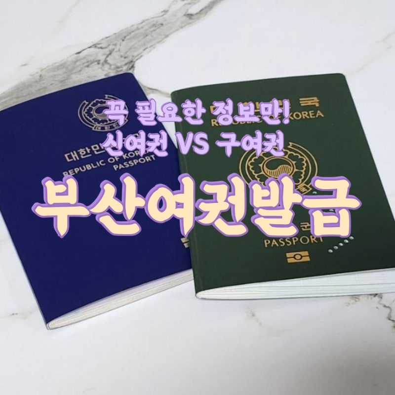 부산 여권 발급 총정리 - 장소, 신청 방법, 사진 규격, 비용, 기간, 신여권 VS 구여권