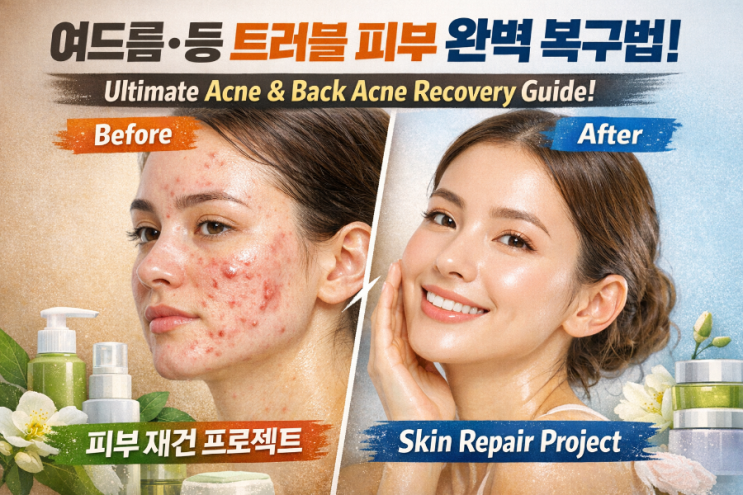  여드름·등 트러블성 피부를 가장 효과적으로 원상 복구시키는 현실적인 방법 총정리