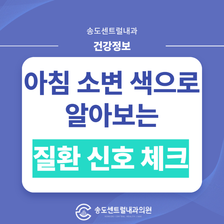  아침 소변 색깔로 알아보는 병원에 가야하는 기준 송도내과
