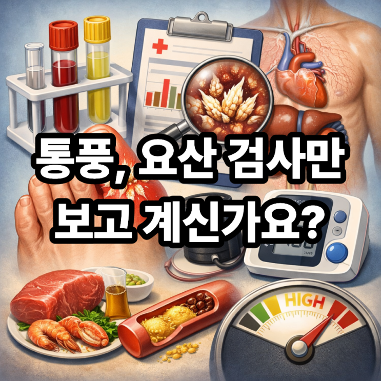  통풍 환자가 건강검진에서 꼭 봐야 할 항목, 요산 검사만으로는 부족합니다