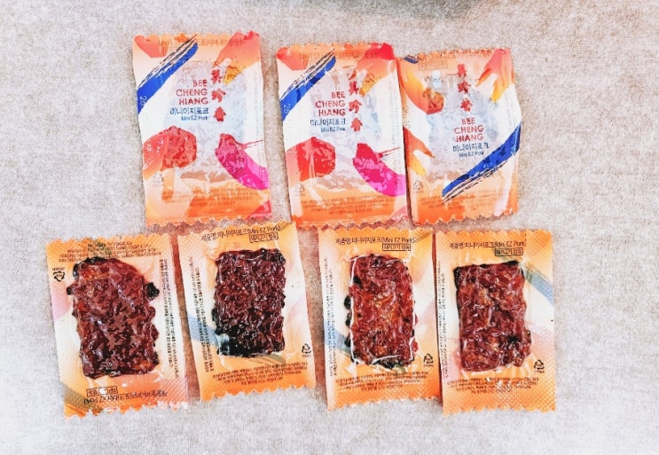  돼지고기 육포 추천 "비첸향"| 숯 향 나는 부드러운 돼지고기 육포