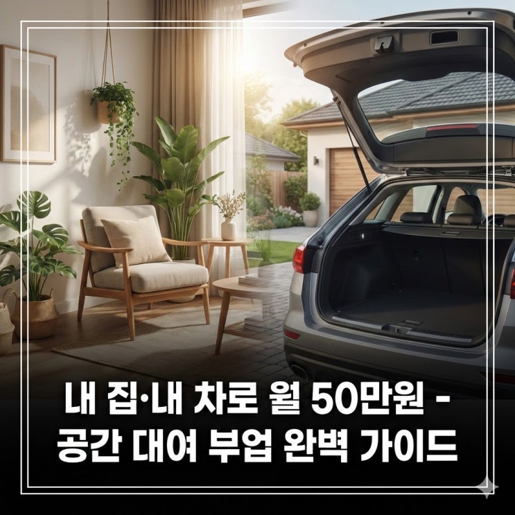  내 집·내 차로 월 50만원 - 공간 대여 부업 완벽 가이드