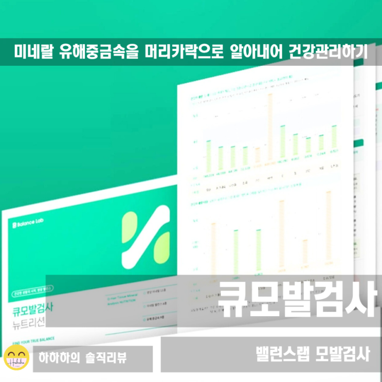  밸런스랩큐모발검사 후기! 머리카락으로 모발미네랄 중금속 검사