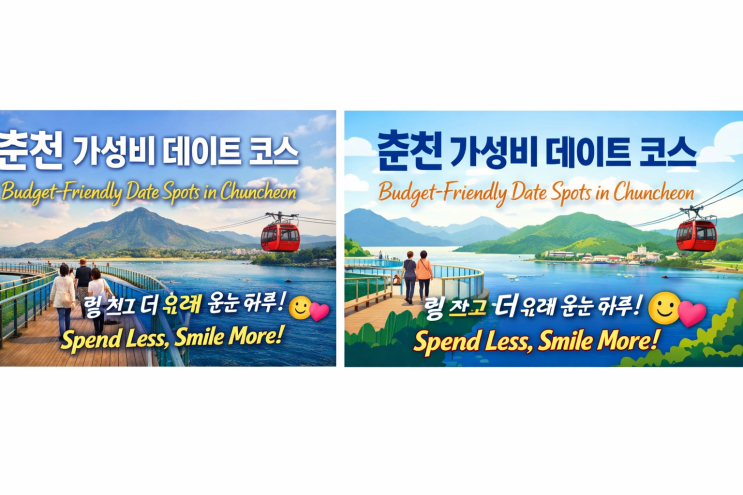  춘천 가성비 데이트 코스｜연령대별 커플이 “돈 덜 쓰고 더 오래 웃는” 하루 루트