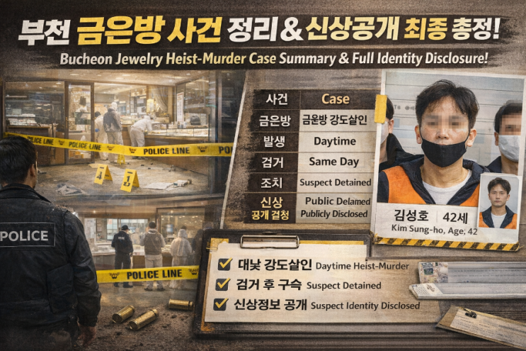  부천 금은방 사건 정리 및 김성호 신상공개까지 최종본 총정리