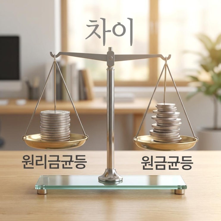  원리금균등 원금균등 차이 이자 1,000만 원 아끼는 대출 상환방식 비교 (계산기/체증식)
