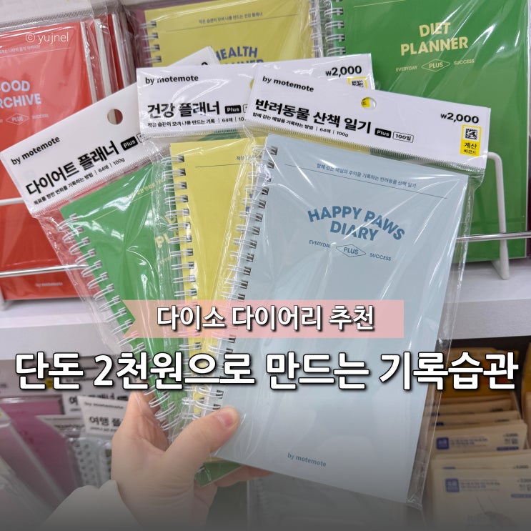  "단돈 2천 원이면 충분해요" 다이소 모트모트 다이어리 종류별로 골라 쓰는 플래너
