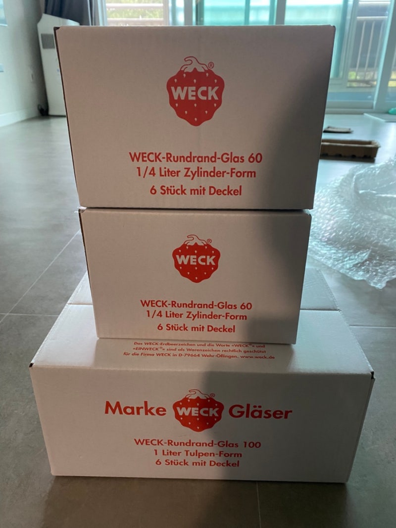 weck 웩서울 유리용기 실사용 후기! (튤립1000ml/원통형340ml/미니몰드 등)