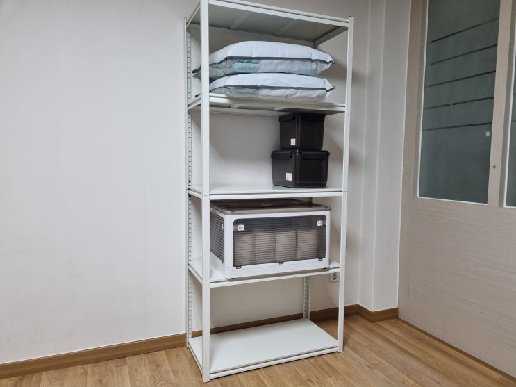  아베라주식회사 코넥트랙 이지 조립식 철제 선반 사용 후기 무볼트 5단 수납선반