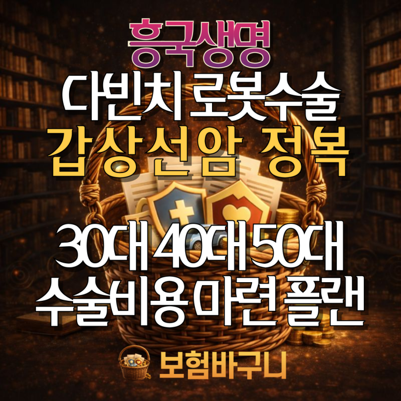 흥국생명 오튼튼 건강보험 30대 40대 50대 갑상선암 다빈치 로봇 수술 치료 플랜 필요한 이유