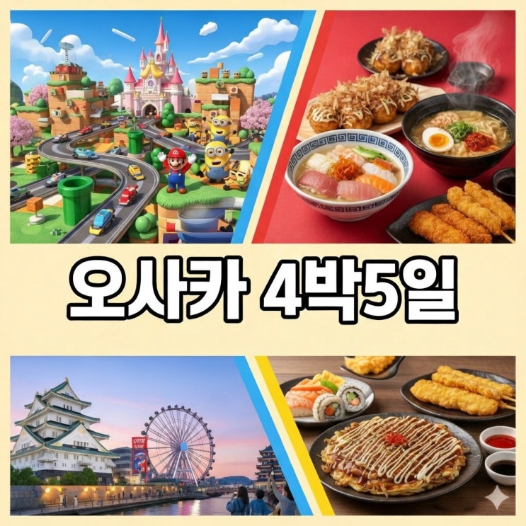  오사카 4박 5일 여행 코스 총정리