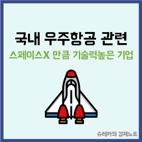  스페이스X 만큼 기술력 높은 국내 우주항공관련 기업 TOP2