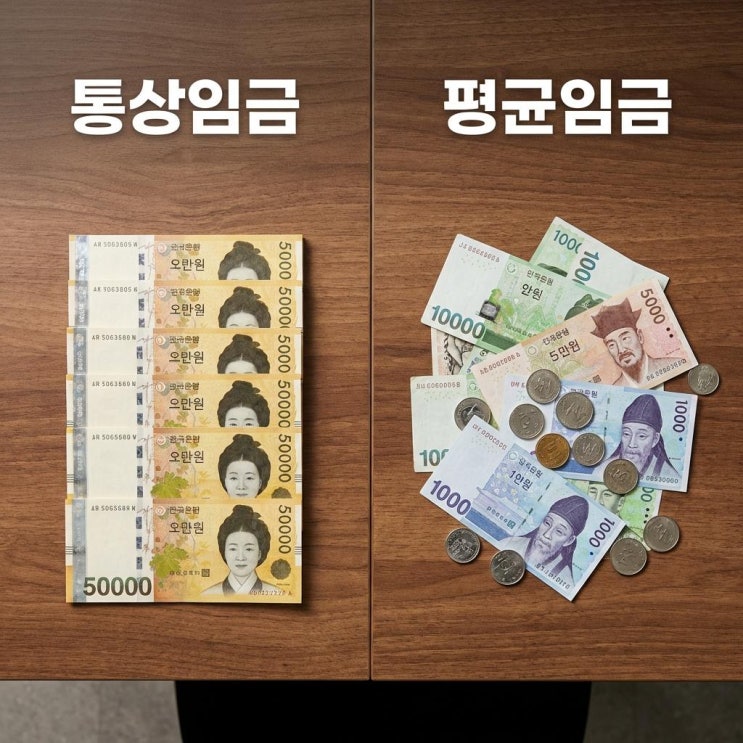  통상임금 평균임금 차이 퇴직금 더 받는 꿀팁과 수당 계산 기준 (야근의 중요성)