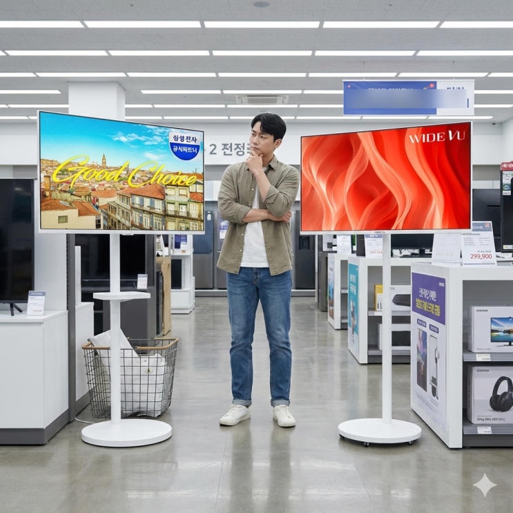  삼성M5 와이드뷰 비교 32인치 삼탠바이미 와이드무빙뷰