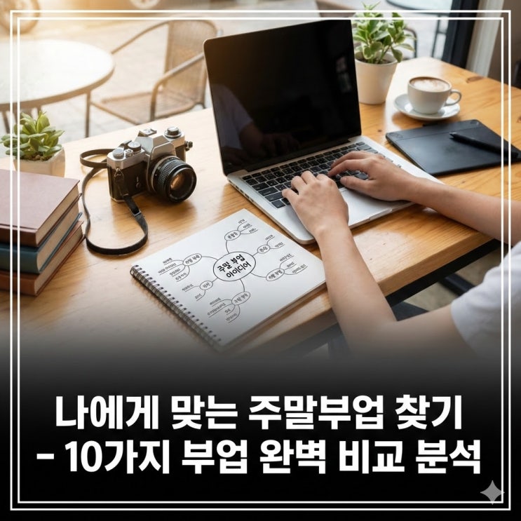  나에게 맞는 주말부업 찾기 - 10가지 부업 완벽 비교 분석