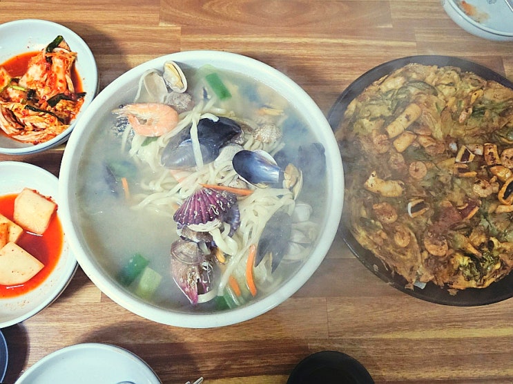  영종도 마시안 맛집 우리밀칼국수 해물파전 찐후기