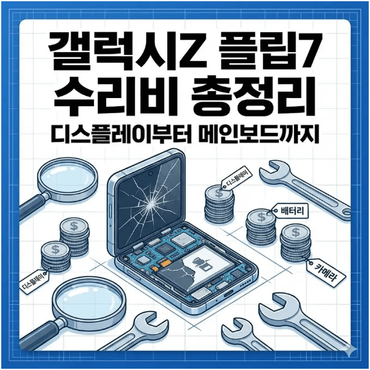갤럭시Z 플립7 수리비 디스플레이 메인보드 교체 비용 및 보험 활용법 꿀팁 총정리