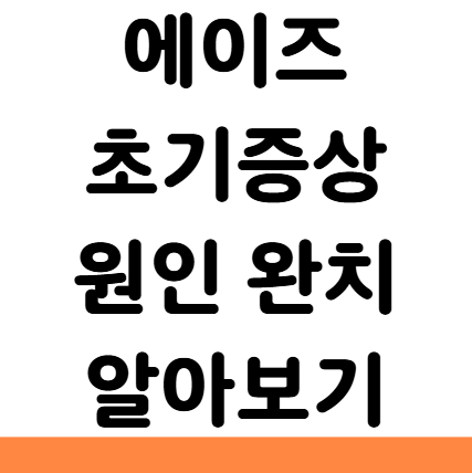  에이즈 뜻 초기증상 원인 완치 감염