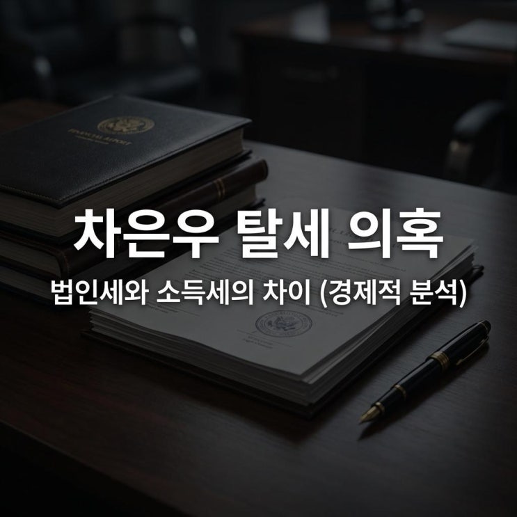  차은우 탈세 의혹 200억 추징금의 진실? 법인세와 소득세의 차이 (경제적 분석)