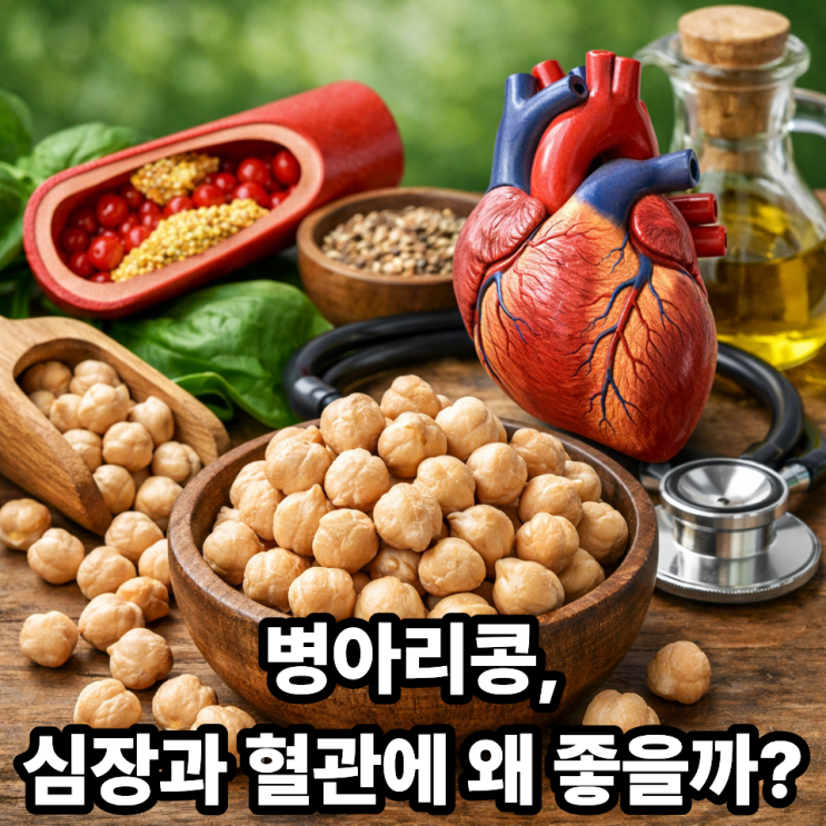  ️ 병아리콩이 심혈관 건강에 좋은 이유｜혈관·혈압·콜레스테롤 관리까지