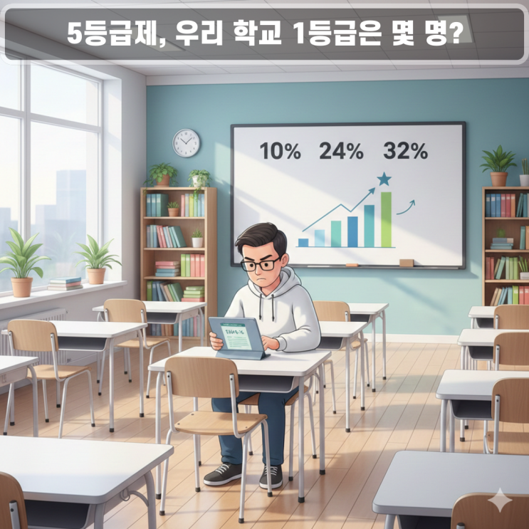  내신 5등급제 상대평가, 우리 아이 학교 인원수로 계산해본 등급별 인원 실태