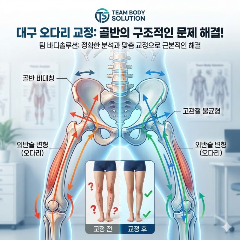 대구 오다리 교정, 골반의 구조적인 문제 해결합시다!!
