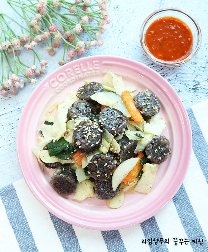 순대볶음 레시피 양념 백순대볶음 양념장 만들기 순대 야채볶음