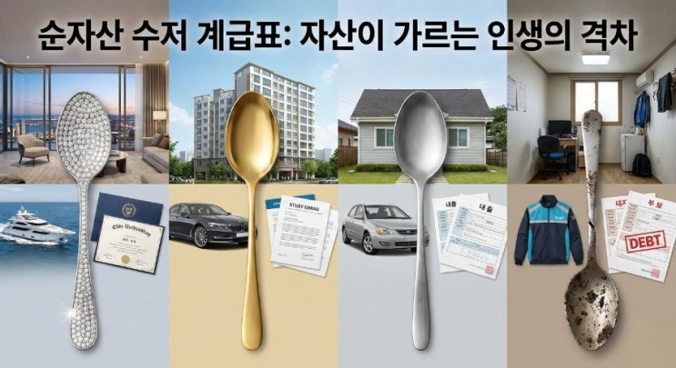  우리나라 순자산 수저 계급표, 이제는 자산이 인생을 갈라놓는다